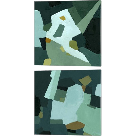Great Art Now Palette Abstract by Emma Caroline 2 Piece Canvas Art Set Each 14W x 14H