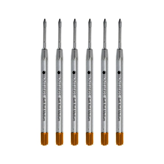 Monteverde Ballpoint Pen Refill Medium Point Brown Ink 6 Pack (P133BN)