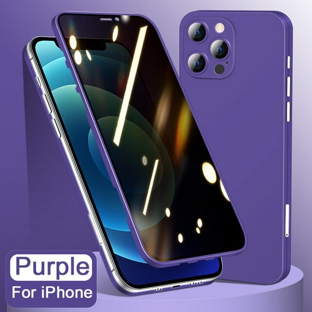 Funda protectora de cubierta completa 360 para iPhone 12 13 Pro Max Protector de pantalla de privacidad 12 13 Mini Protector de lente de cámara de vidrio templado Tan Jianjun unisex