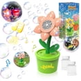 thumbnail image 1 of Automatic Bubble Machine with Lights and Music, Kids Sunflower Bubble Blower Toys with Bubble Liquid for Party Wedding Garden Outdoor, 1 of 5