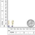 thumbnail image 6 of Gem Stone King 14K Yellow Gold Blue Tanzanite Dangle Earrings for Women | 0.76 Cttw | Gemstone December Birthstone | Round 4.5MM, 6 of 6