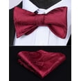 thumbnail image 4 of HISDERN Nœuds Papillon Rouges pour Hommes Floral Paisley Auto-Classique Formel Smoking Satin Soie Tissée Nœuds Papillons pour Mariage Fête Bal Boîte Cadeau, 4 of 4
