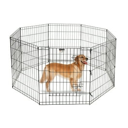 Puppy Playpen Foldable Metal Exercise Enclosure Eight 24x24 Inch Panels Indoor Outdoor Pen with Gate for Dogs Cats or Small Animals by Petmaker Walmart