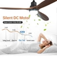thumbnail image 5 of Sofucor 60" Black with Brown Blades Modern Ceiling Fan with Light and Remote, 5 of 13