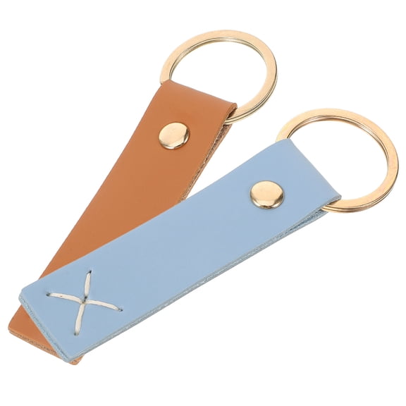 HEALEEP 2Pcs Keychain for Car with Car Shape and Pu Leather Material for Everyday Use and