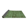 thumbnail image 2 of Ahgly Company Indoor Round Abstract Turquoise Blue Contemporary Area Rugs, 5' Round, 2 of 4