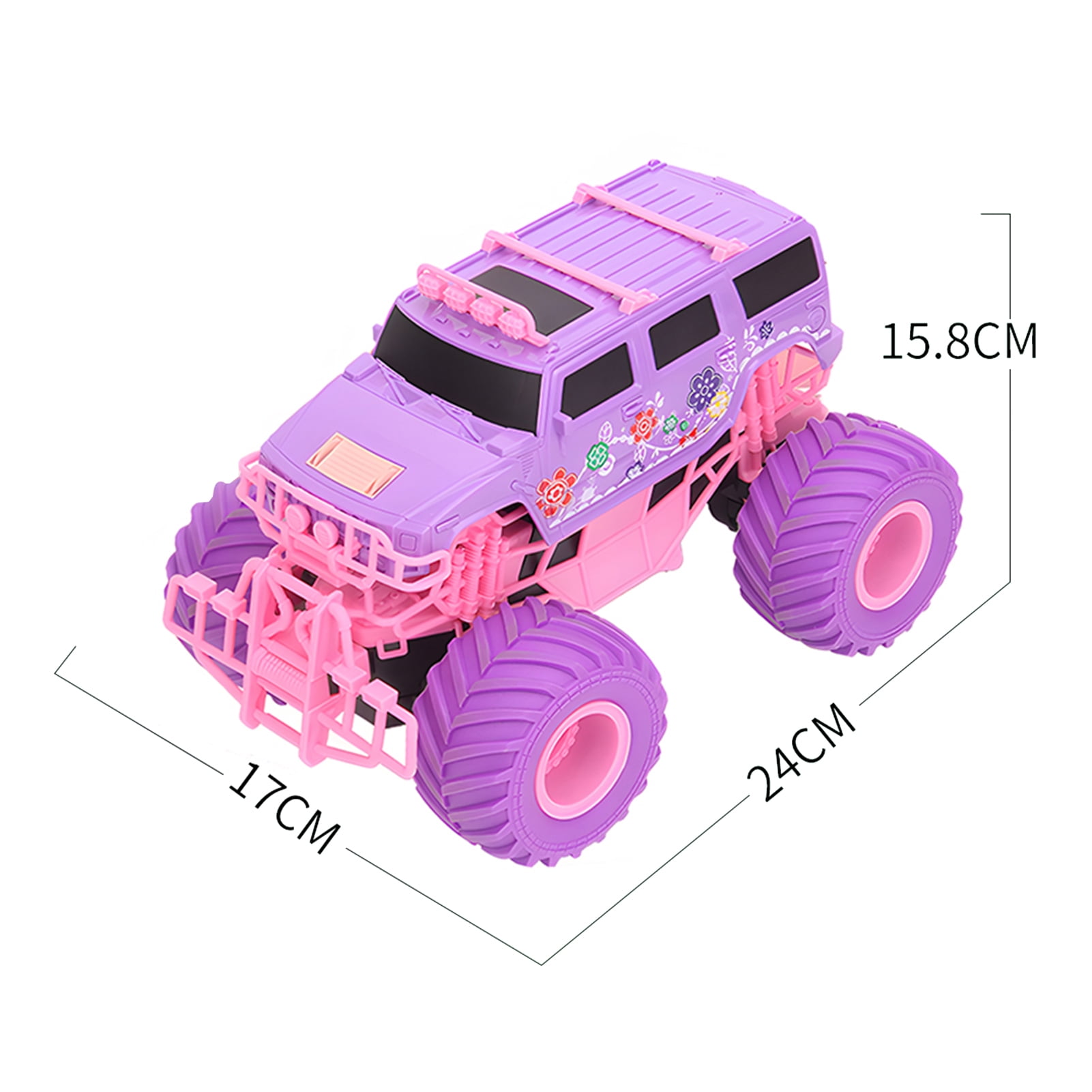 2.4GHz Remote Control Car Toy Big Wheels Rubber Tires Electric RC Crawler All Terrain Vehicle Off Road Truck Toddlers Boys Girls Gift