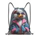 thumbnail image 1 of Fotbe Lady Duck Bolsa Mochila con Cordón Estampada, Bolsa de Gimnasio Deportiva, Bolsa Cinch, Bolsa con Cordón para Hombres y Mujeres-Small, 1 of 6