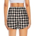 thumbnail image 4 of Goofa Black Plaid Heart Printed Women 2 in 1 Running Shorts,Quick Dry Athletic Workout Shorts,High Waisted Athletic Shorts with Liner Pockets-Large, 4 of 9