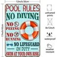 thumbnail image 2 of Lake Rules Tin Sign Cave Pool Country Lake House Farmhouse Cabin Beach Bar Wall Decor Sign 12x8 Inches, 2 of 5