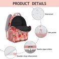 thumbnail image 4 of Pink Strawberry Plants Fruit Backpack for School,Cute School Bag,Schoolbag with Adjustable Shoulder Straps & Padded Back,15.3"x11"x6.7", 4 of 6
