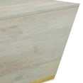 thumbnail image 5 of Abba 28 inch Wide Solid Mango Wood Modern Square Coffee Table in White Wash, Fully Assembled, 5 of 9
