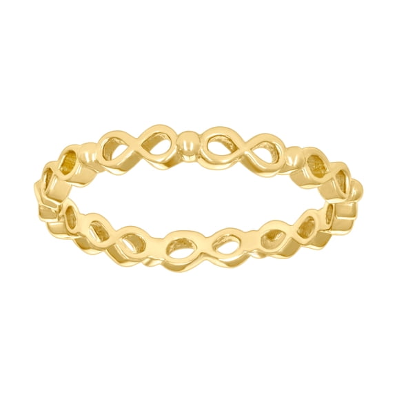 10k Yellow Gold Womens Infinity Love Ring 2.3x2.3mm Wide Statement Ring for Women - 1.1 Grams