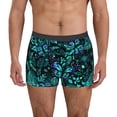 thumbnail image 4 of Wukai Blue Floral with Butterflies Print Men’s Underwear Breathable Boxer Briefs,&nbsp;Moisture Wicking & Breathable-Large, 4 of 7