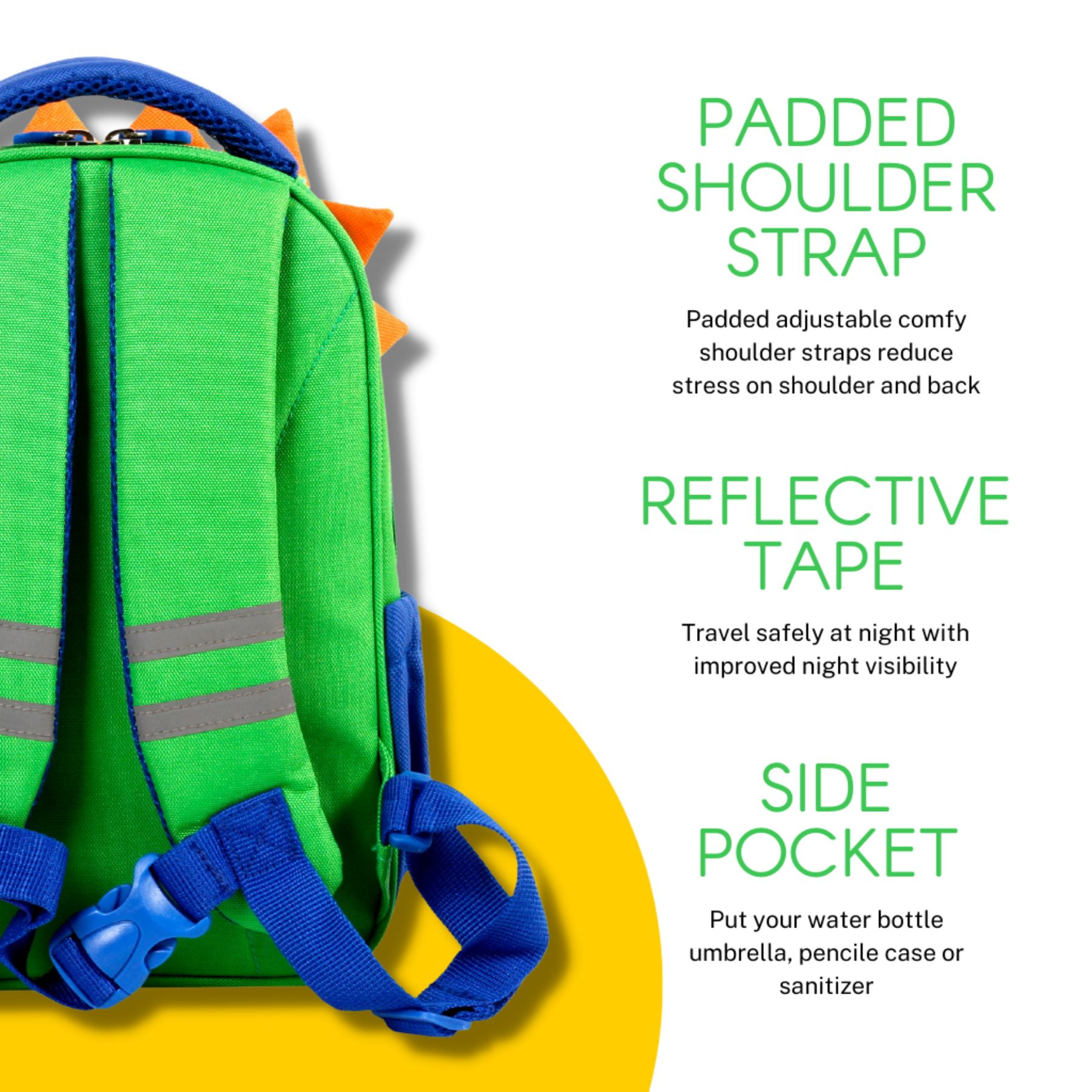 Twise Side-kick 12" Kids, Toddlers Backpack for Preschool, Dino