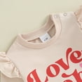 thumbnail image 5 of Bagilaanoe Newborn Baby Girl Valentine's Day Romper Sweatshirt Long Sleeve Bodysuits Letter Print Pullover 3M 6M 9M 12M Infant Casual Tee Tops, 5 of 8