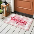 thumbnail image 5 of Happy Valentine's Day Washable Area Rug 2 x 3 ft Vintage Watercolor Pink Romantic Line Rose Flower, Soft Non Slip Rugs Stain Repellent Indoor Felt Carpet for Living Dining Room Bedroom Home Office, 5 of 9