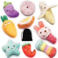 thumbnail image 1 of Juguetes de peluche para perros pequeños y cachorros SZKOKUHO, paquete de 9 unidades, 1 of 7