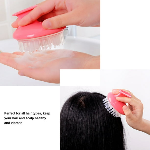Shampoo Brush Silicone Head Body Shampoo Scalp Massage Brush Comb Hair