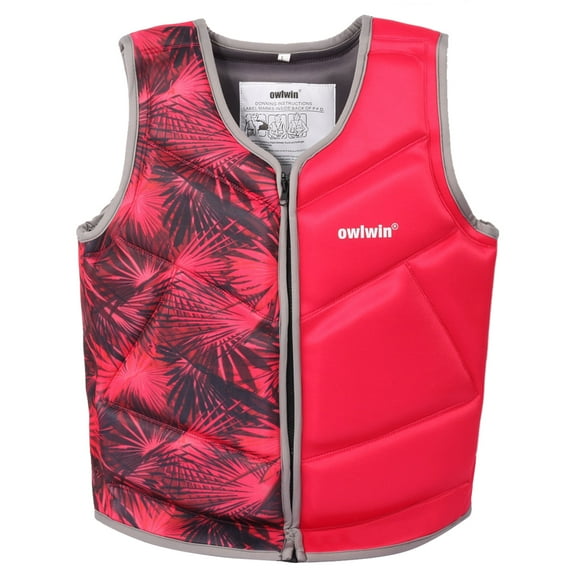 Unversal Paddle Kayak Life Vest Adults Kids Life Jacket Neoprene Safety Float Suit for Kayaking Fishing Surfing Canoeing Sailing Water Ski Wakeboard Swimming 55 - 198 lbs