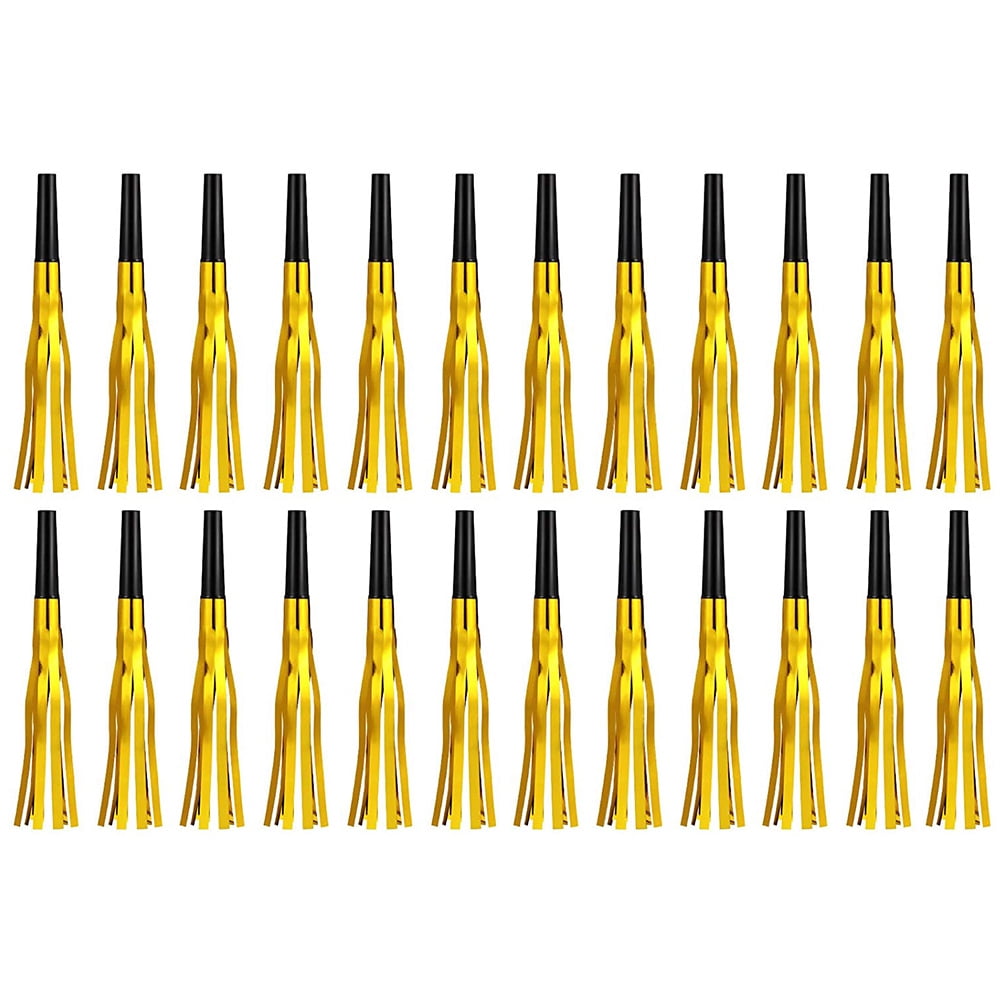 24 Pieces Gold Noise Makers Graduation Party Noise Makers for Adults Party Blowers Noisemakers
