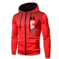 thumbnail image 3 of Sudadera con capucha para hombre Sudadera con capucha y cremallera Sudadera gráfica con bolsillo con cremallera Estampado de lunares Deportes al aire libre Casual Sudaderas con capucha diarias Sudader, 3 of 4