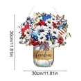 thumbnail image 3 of Patriotic Wooden Hanging Sign Flag Wood With Rope For 4th Of July Front Porch Home Deco, 3 of 6