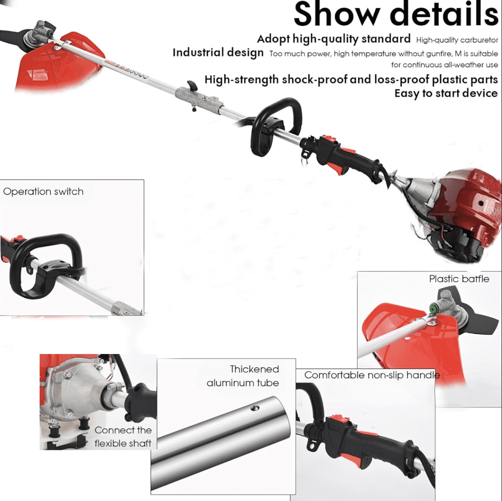 GX50 4 strokes 7 in 1 weed wacker grass cutter machine gas powered hedge trimmer shears