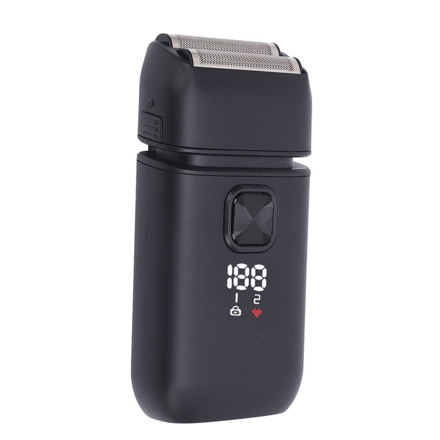 Foil Beard Trimmer, Easy To Use Reciprocating Beard Trimmer Portable LCD Display Professional Child Lock for Men
