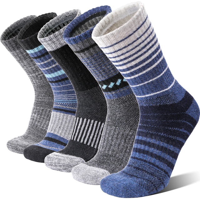 Calcetines Welwoos de lana merino térmicos para senderismo en invierno, 5 pares