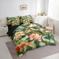 thumbnail image 3 of Manfei Teens Lotus Flowers 7-Piece Twin Bedding Sets,Animal Koi Bedding Comforter Set,Chic Flower Breathable Sheet Sets,Ultra Soft Home Decor,Reversible, 3 of 8