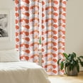 thumbnail image 3 of Ambesonne Orange Window Curtains, Blooming Lotus Leaves, Each 28" W x 84" L, Orange Ruby Salmon, 3 of 5