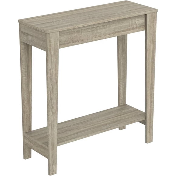 Pemberly Row Contemporary 31"L 1-Shelf Console Table in Dark Taupe