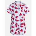thumbnail image 4 of Watermelon Women's Knit Notch Collar Top and Shorts Pajama Set from Way to Celebrate, 2-Piece, Sizes XS-3X, 4 of 4