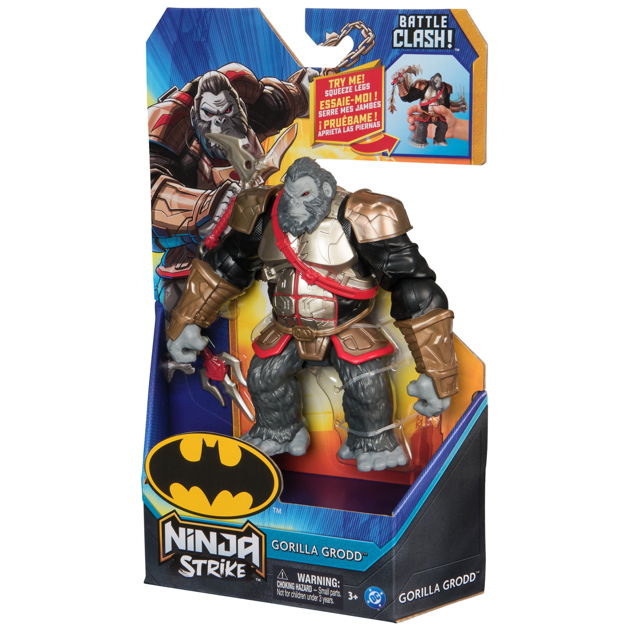 DC Comics, Batman Battle Clash Action Figure, 6 inch Ninja Strike