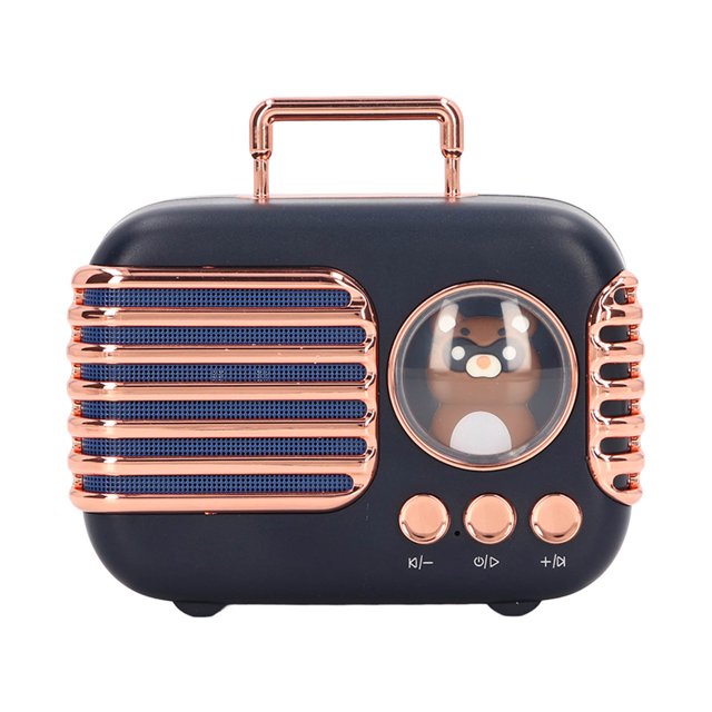 Estéreo azul, altavoz retro Bluetooth Lindo altavoz pequeño vintage Altavoz retro Bluetooth Lo mejor de la línea Jadeshay A