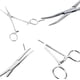 thumbnail image 1 of Pinzas hemostáticas, tijeras para mascotas de acero inoxidable para perros y gatos, abrazadera para el pelo de oreja, tijeras de pesca, herramientas (18CM dobladas), 1 of 5