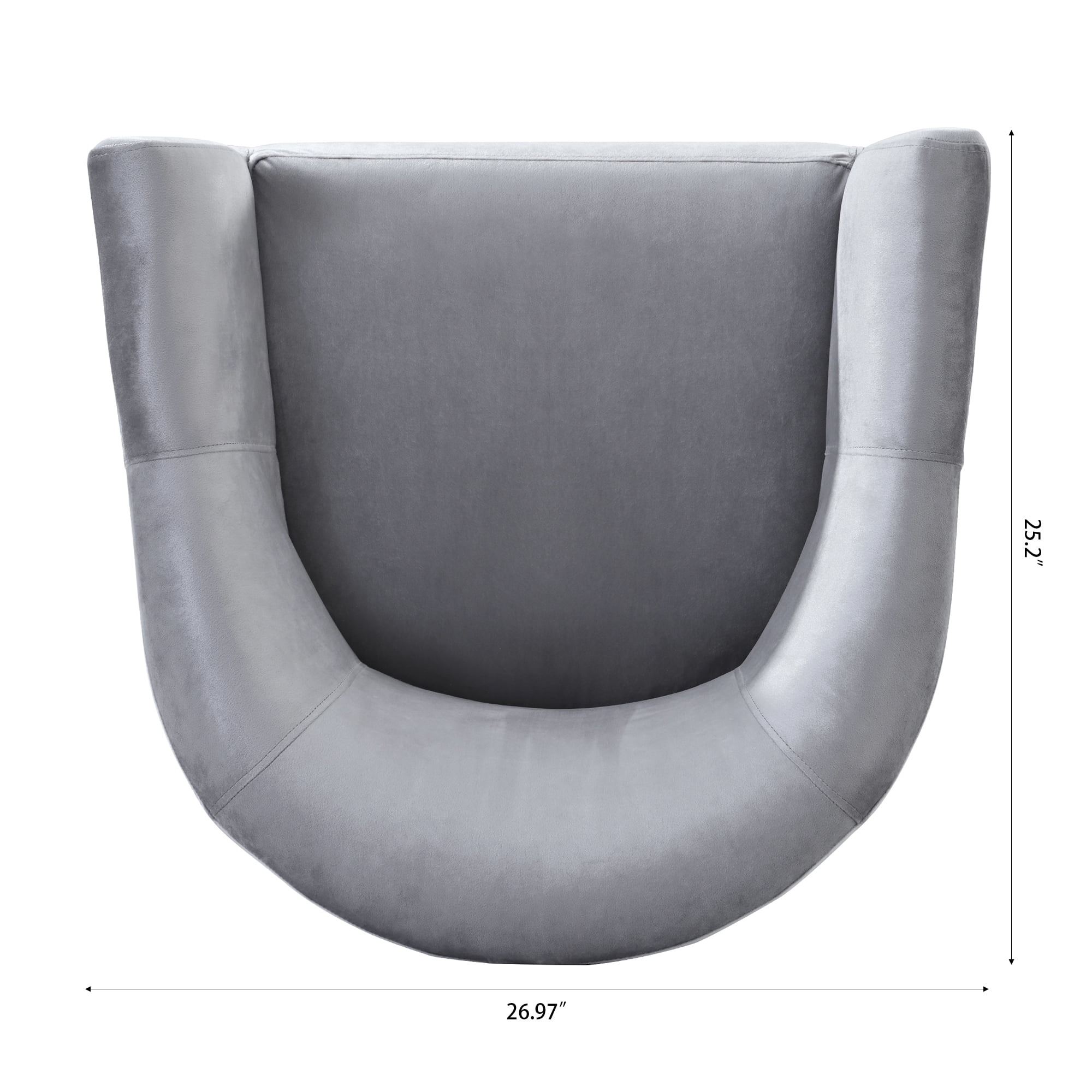 YYAo Velvet Accent Chair, Upholstered Comfy Armchair with Metal Legs for Bedroom, Living Room, Gray YYAo Velvet Accent Chair, Upholstered Comfy Armchair with Metal Legs for Bedroom, Living Room, Gray