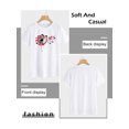 thumbnail image 6 of QAFOPEH Women Dandelion Love Heart Printed Crewneck Short Sleeve Top, 6 of 7
