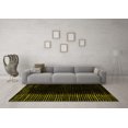 thumbnail image 3 of Ahgly Company Machine Washable Indoor Square Abstract Yellow Modern Area Rugs, 4' Square, 3 of 4