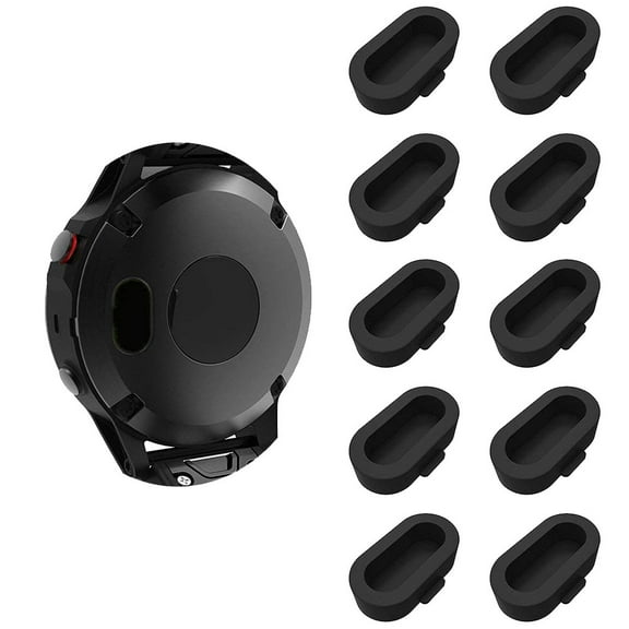Garmin Fenix 5/5s/5x Dustproof Plug - Silicone Rubber, Easy Install, Decorative - 10pcs, Protect Charging Port