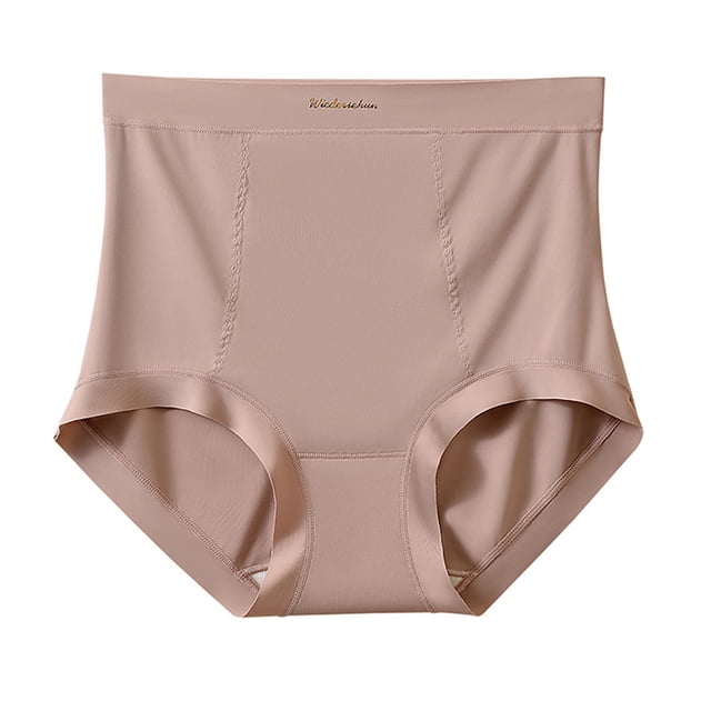 Ropa interior de cintura alta con control de abdomen para mujer, bragas invisibles sin costuras de talla grande, bragas suaves de cobertura completa para mujer