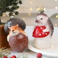 thumbnail image 2 of Shoreew Christmas Tree Decoration Squirrel Hedgehog Christmas Ball Ornaments Xmas Holiday Decor for Home Table Fireplace Office, 2 of 6