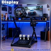 Thicken Racing Wheel Stand - Foldable Triangle Structure Steering Wheel Simulator Cockpit Wheel Stand for Logitech Thrustmaster MOZA FANATEC