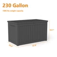 thumbnail image 5 of Decksplore 230 Gallon Large Outdoor Storage Box Waterproof Lockable Resin Deck Box, Patio Storage Bin for Pool Accessories, Garden Tools, Black, 5 of 10