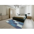 thumbnail image 5 of Ahgly Company Machine Washable Indoor Rectangle Transitional Blue Jay Blue Area Rugs, 8' x 12', 5 of 7