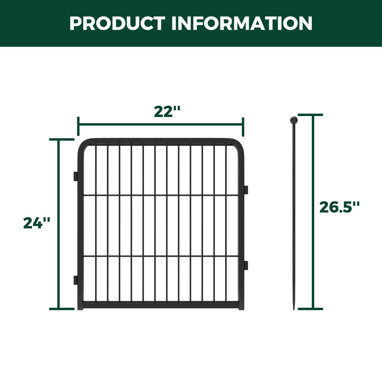 FXW Rollick Dog Playpen for Yard, RV Camping, 24 inch 4 Panels for Puppy and Small Dogs│Patented, Black