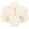 thumbnail image 1 of 20 flores artificiales de crisantemo blanco, 4 x 3,2 cm, ramo de primavera realista, margaritas sin tallo., 1 of 9