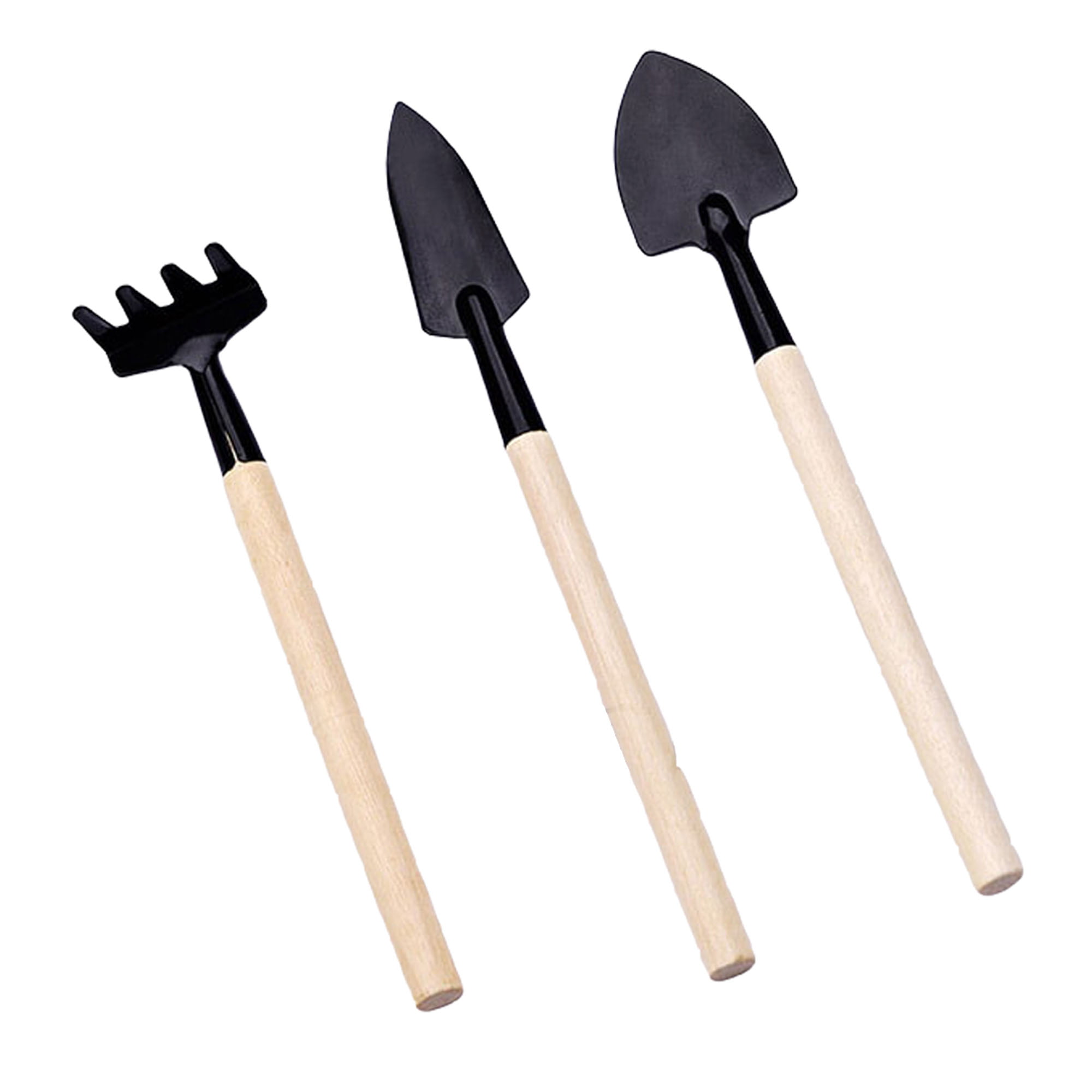 NITRIP 3pcs Mini Herramientas de jardinería para Plantas Set Spade Claw Rake Shovel Flowers Planting Tools