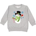 thumbnail image 2 of Inktastic Christmas Snowman in Top Hat with Candy Cane Toddler Sweatshirt, 2 of 4